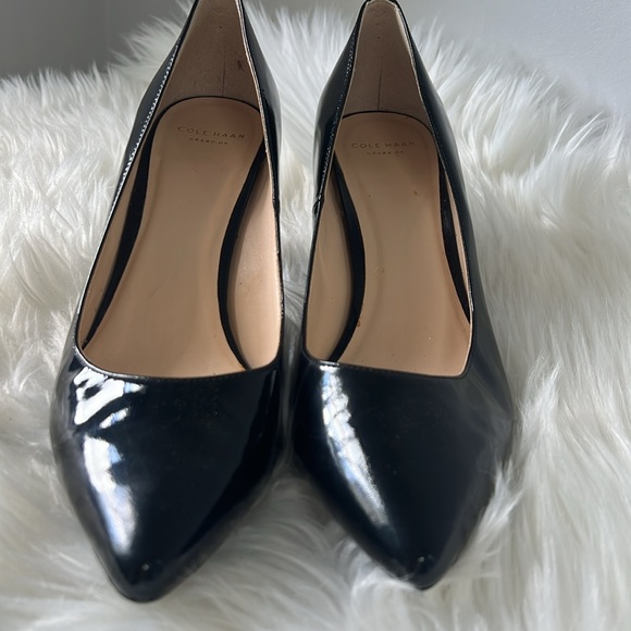 Cole Haan Heels Black Patent Leather Pointed Toe Womens Size 8 B - Picture 3 of 6